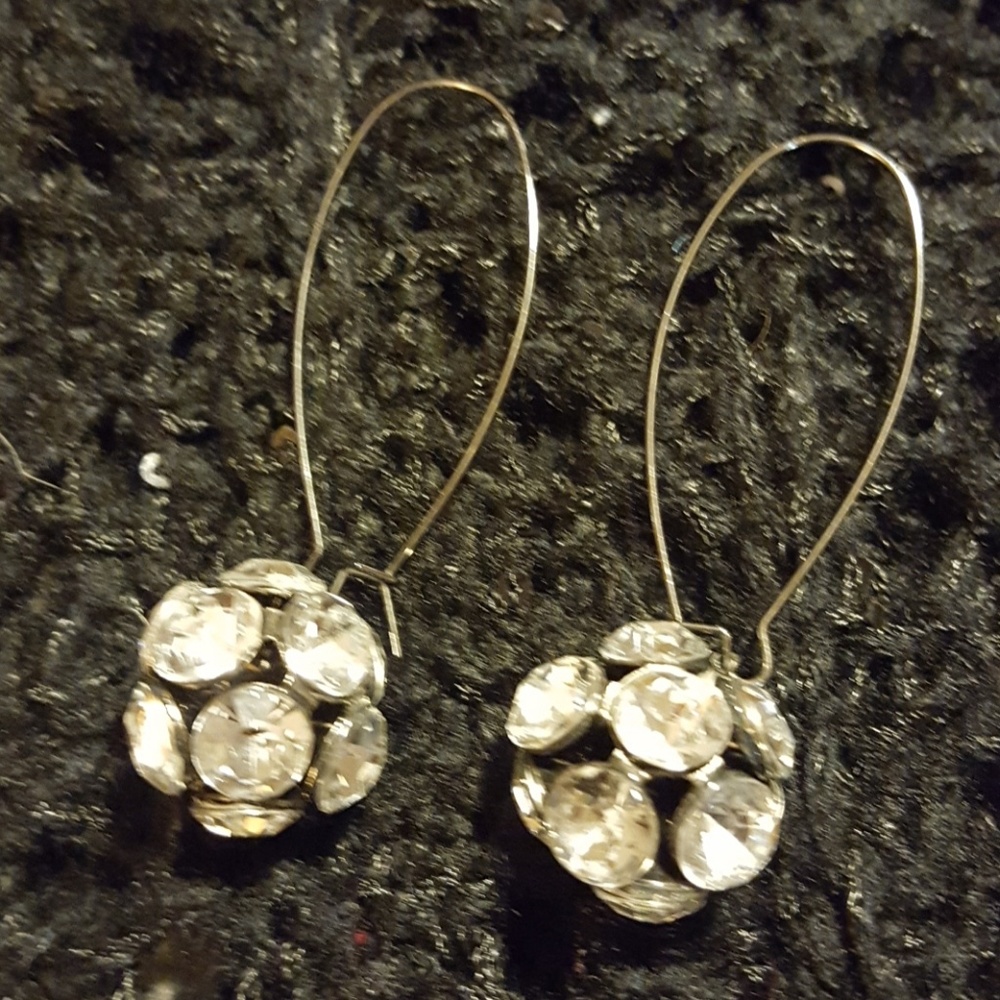 Rhinestone drop earrings